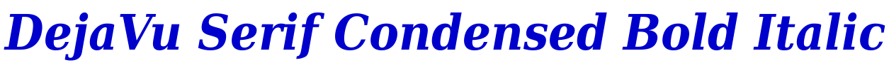 DejaVu Serif Condensed Bold Italic الخط